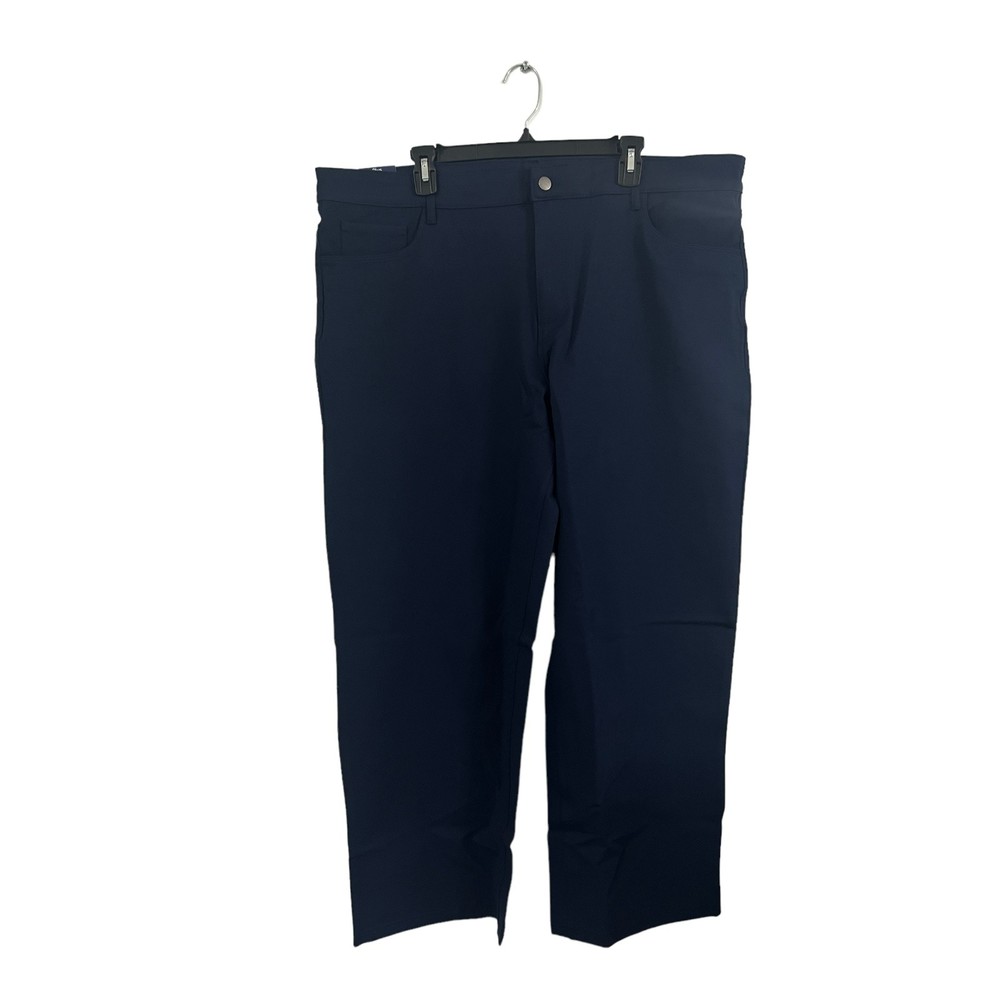 Terra & Sky Women's Plus Size Ponte High Rise Pants (Dark Navy Blue)